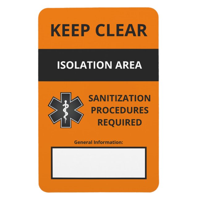 Ímã Coronavírus - Magneta de Aviso Pequeno (Covid19) (Vertical)