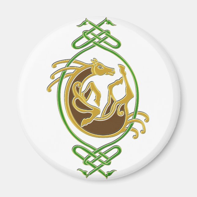 Imã Corpo Celta - Verde e Dourado (Frente)