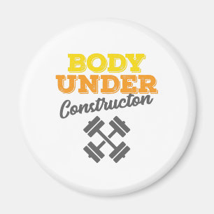 Imã Corpo de Workout Motivativo Em Construção