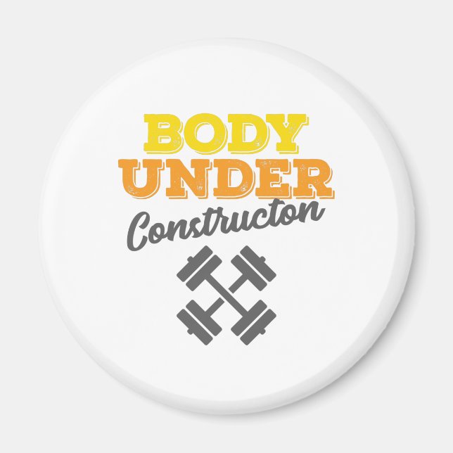 Imã Corpo de Workout Motivativo Em Construção (Frente)