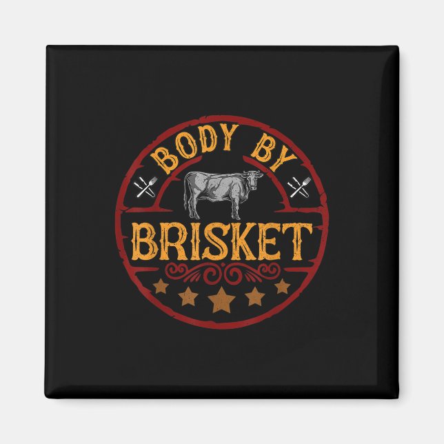 Imã Corpo Engraçado Pelo Brisket Barbeque Churrasco Gr (Frente)
