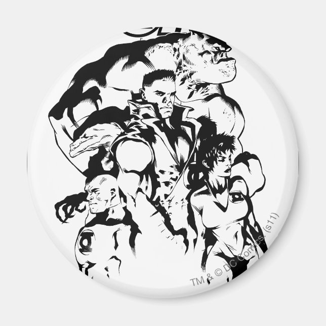 Imã Corpo Lanterna Verde, Preto e Branco (Frente)