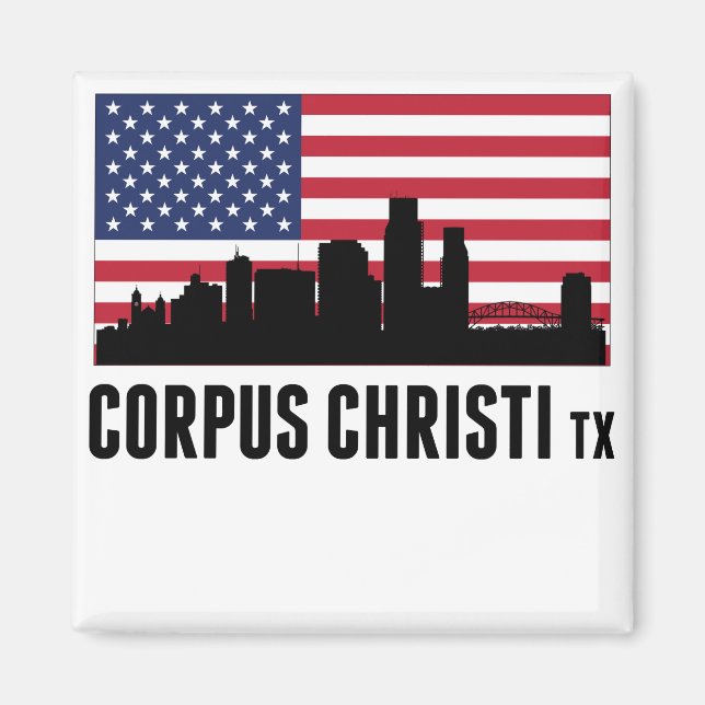 Imã Corpus Christi - Bandeira Americana (Frente)