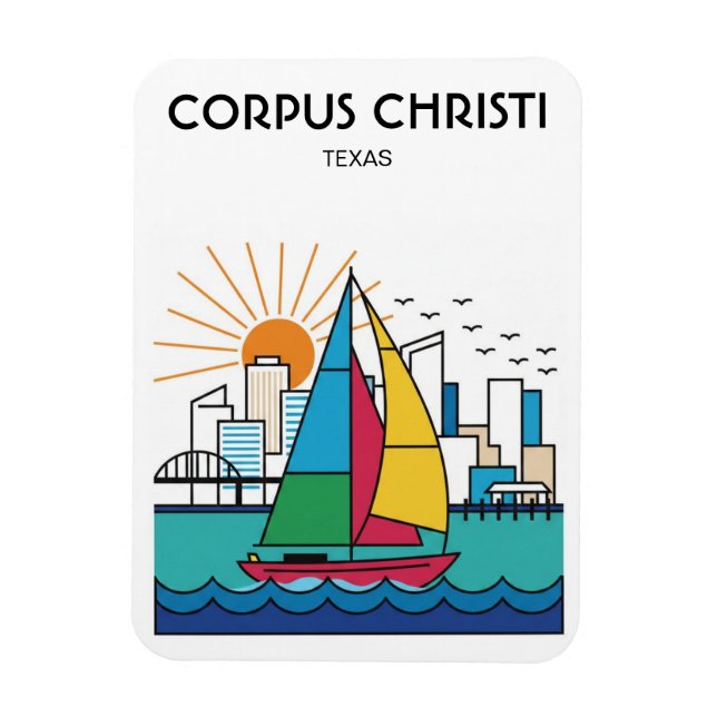 Ímã Corpus Christi Texas (Vertical)