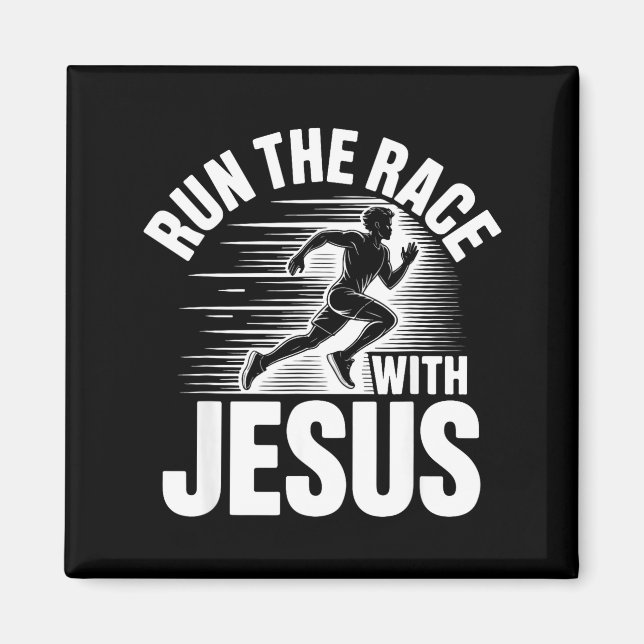 Imã Corra A Corrida Com Jesus Citação Motivacional  (Frente)