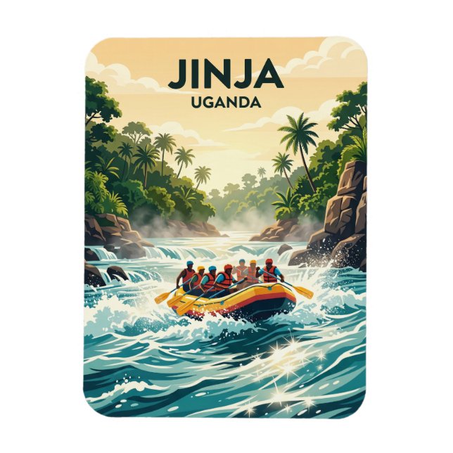 Ímã Corredeiras do Rio Nilo Branco, Jinja Uganda (Vertical)