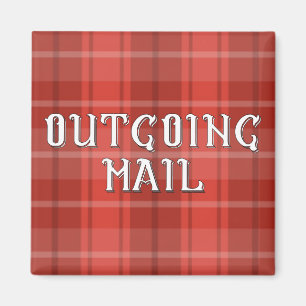 Imã Correio de Saída de Xadrez Vermelha