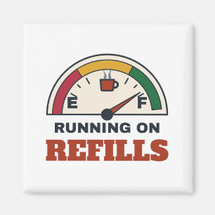 Imã Correndo com o Medidor de Combustível Café Refills