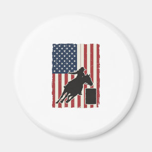 Imã Corrida de Barril Bandeira Americana Design Vetori
