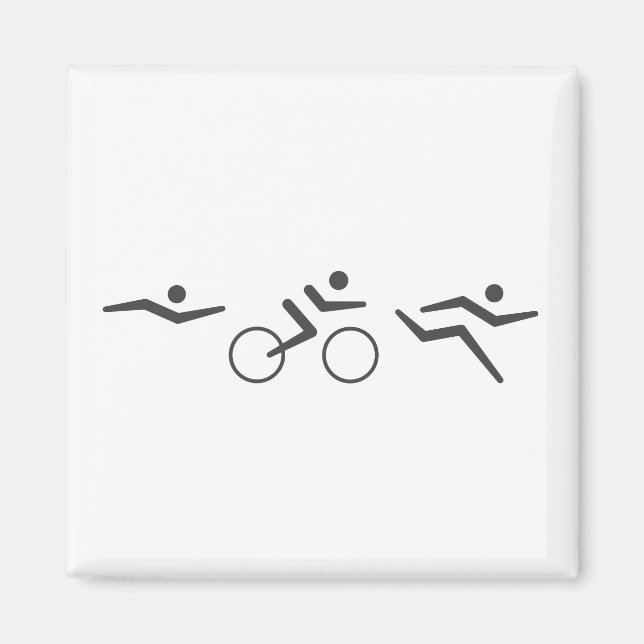 Imã Corrida de bicicleta de natação Triathlon (Frente)
