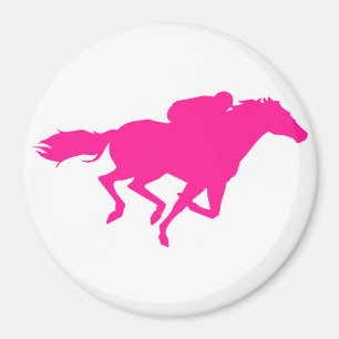 Imã Corrida de Cavalo Rosa Quente; Cavalo Raça