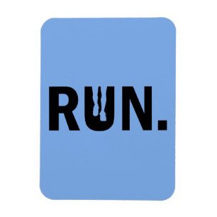 Ímã Corrida de Silhouette para a Maratona Runner