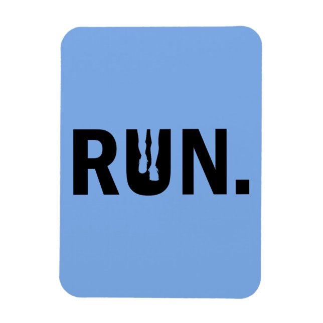 Ímã Corrida de Silhouette para a Maratona Runner (Vertical)