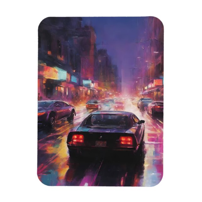 Ímã Corrida dinâmica de paisagem urbana (Vertical)