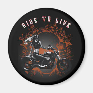 Imã Corrida para a vida - Menina Biker