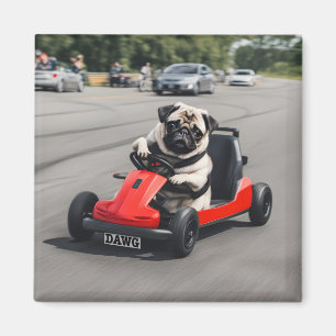 Imã Corrida Pug go-kart