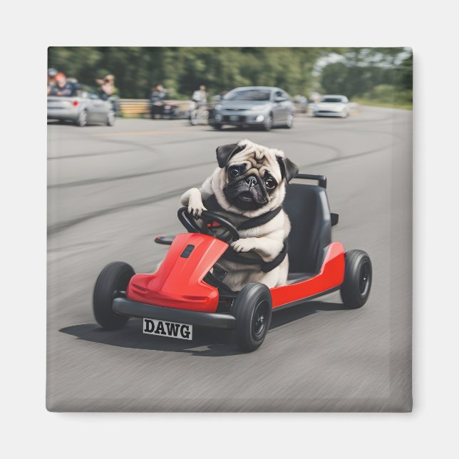 Imã Corrida Pug go-kart (Frente)