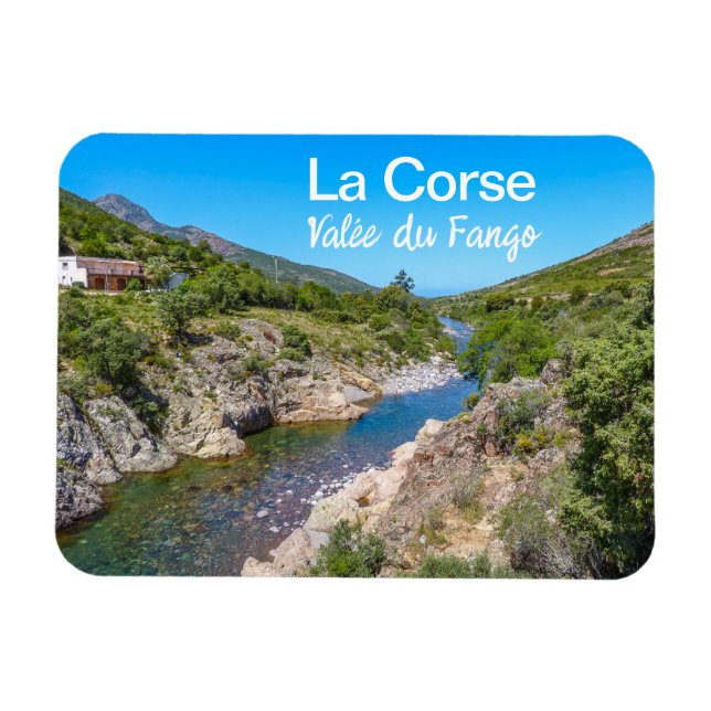 Ímã Córsega França Fango Valley Souvenir (Horizontal)