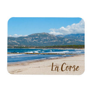 Ímã Córsega França Praia e Montanhas Souvenir