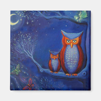 Imã Coruja Art Magnet "The Forest at Night"