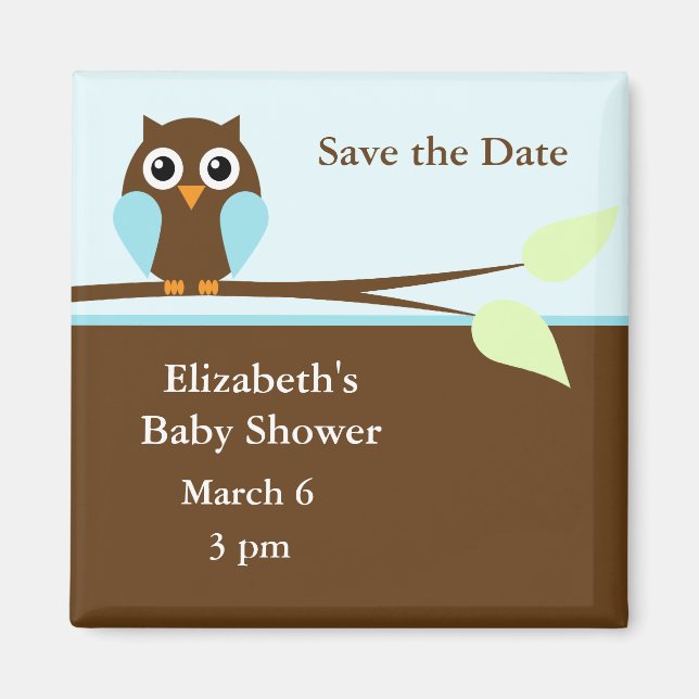 Imã Coruja Azul (Frente)