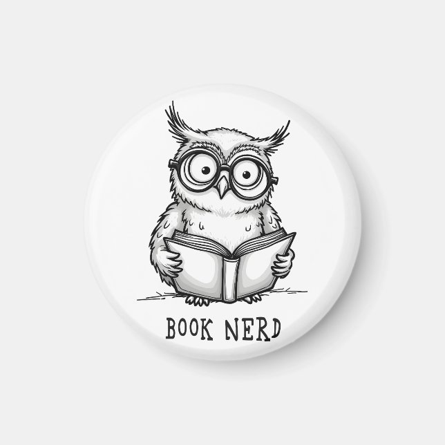 Imã Coruja bibliófila (Frente)