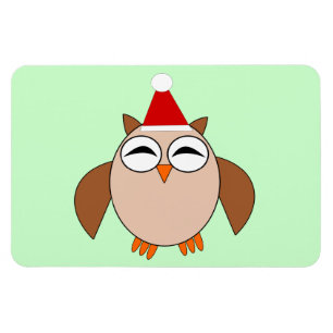 Ímã Coruja de Natal Bonita