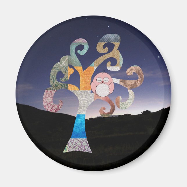 Imã Coruja Dormindo (Frente)