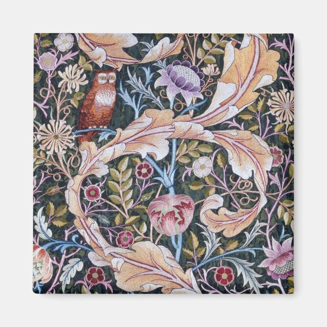 Imã Coruja e Flores, William Morris (Frente)
