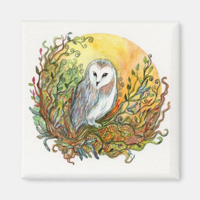 Imã Coruja e Lua (Frente)