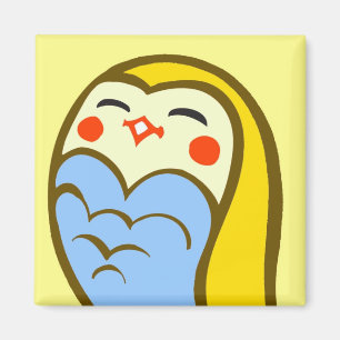 Imã Coruja feliz de Kawaii