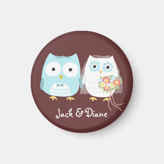 Imã Coruja Noiva de Casamento e Casal de Cute de Groom