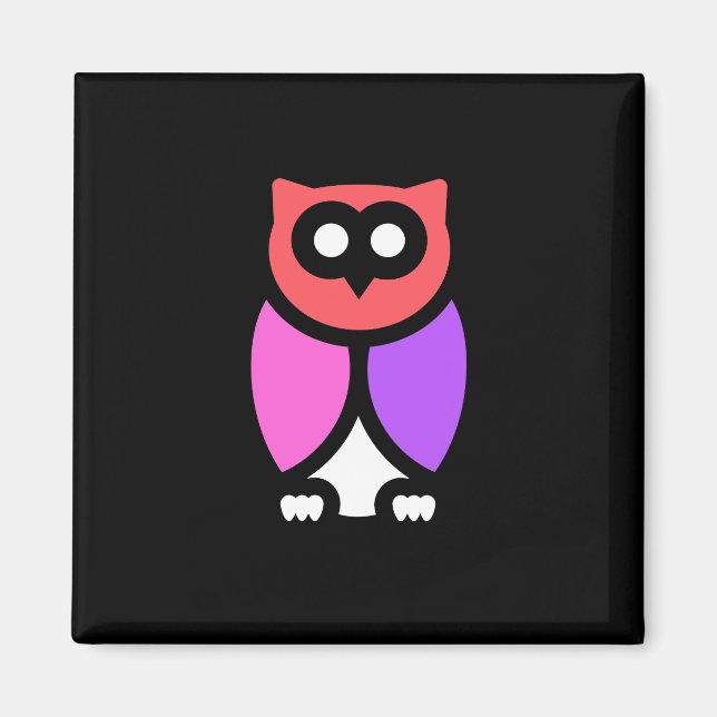 Imã Coruja Noturna, Linda Rosa e Vermelha, Pop Abstrat (Frente)