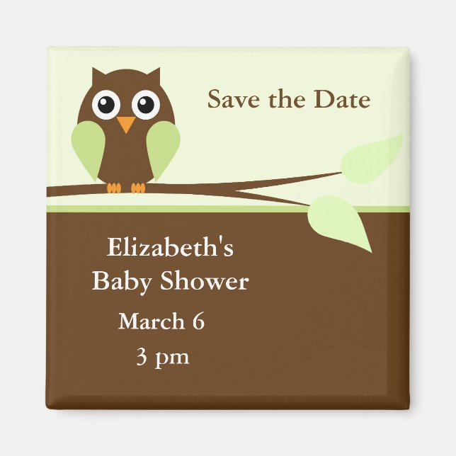 Imã Coruja Verde (Frente)