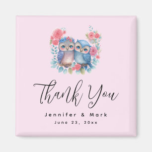 Imã Corujas no Amor Sentadas em um Ramal de Árvore Obr