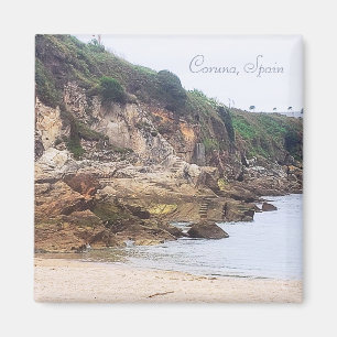 Imã Coruna, Espanha   Entrada do Oceano de Baía Sandy