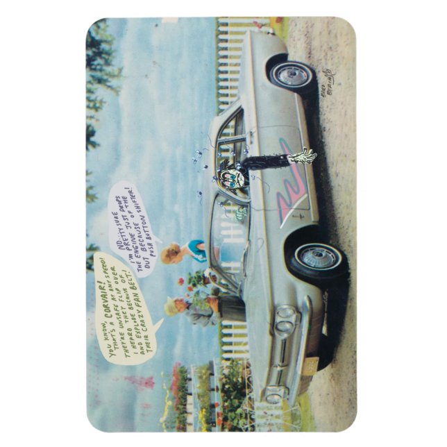 Ímã Corvair Cartoon Refrigerator Magnet por Bard Beach (Vertical)