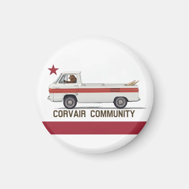 Imã Corvair Community California Rampy Flag (Frente)