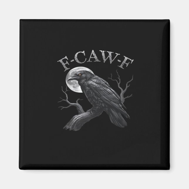 Imã Corvo Divertido F-Caw-F Lua (Frente)