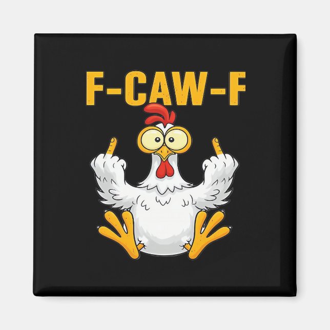 Imã Corvo F-Caw-F Humor Divertido Gótico (Frente)