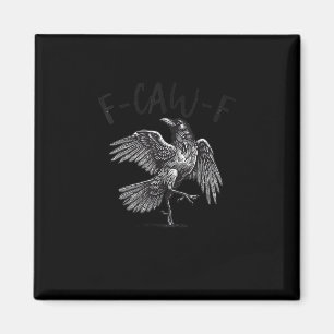 Imã Corvo, F-Caw-F Pássaro Engraçado Gráfico Retro