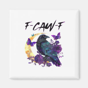 Imã Corvo F Caw F Pássaro Engraçado Lua Design Gótico