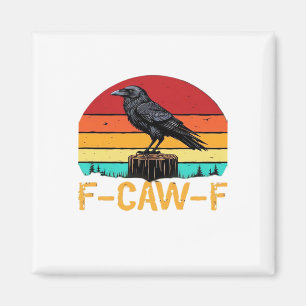 Imã Corvo, F-Caw-F Pássaro Engraçado Retro Clássico