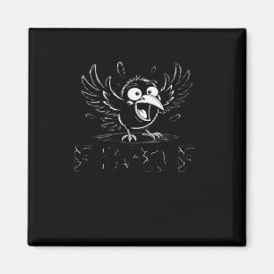 Imã Corvo, Retro F-Caw-F Pássaro Corvo Engraçado Pássa