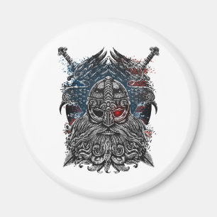 Imã Corvos de Odin e espadas Mitologia Viking EUA band