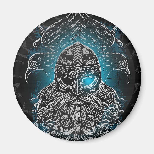 Imã Corvos de Odin Mitologia Viking Valhalla espera (Frente)