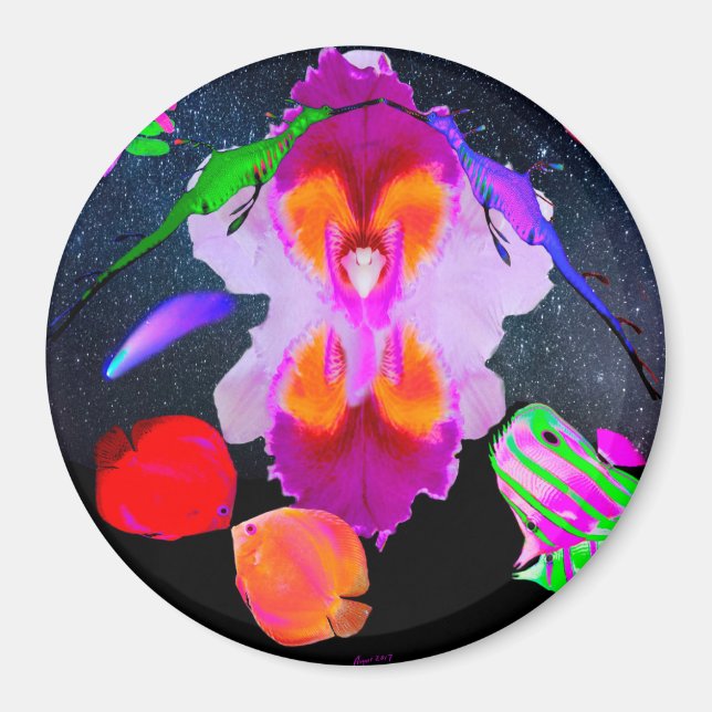 Imã Cosmos Românticos por Flor de Energia (Frente)