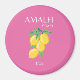 Imã Costa Amalfi, Itália, Viagem Art, Rosa, Pré-Disque