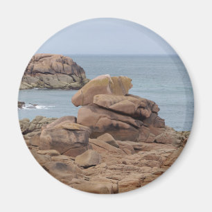 Imã Costa cor-de-rosa do granito em Brittany