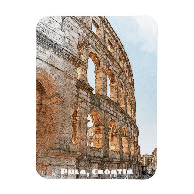 Ímã Costa de Adria, Cidade da Croácia (Vertical)